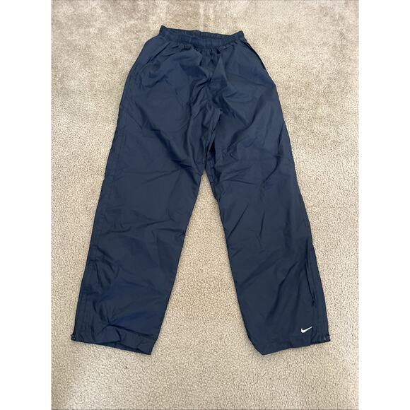 Nike Other - Vintage Nike Track Pants Mens Medium Blue Warm Up Zip Ankle Elastic Joggers